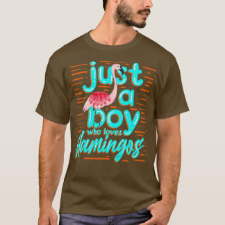 Just A Boy Who Loves Flamingos T-Shirt