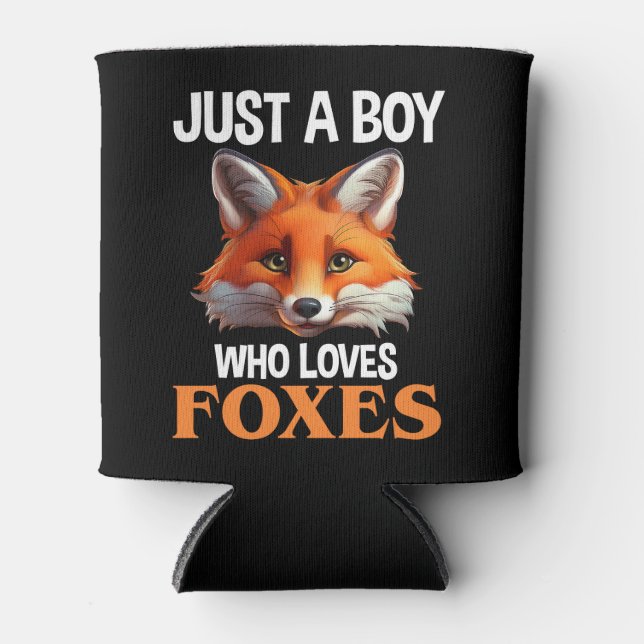 Just A Boy Who Loves Foxes Can Cooler (Front)