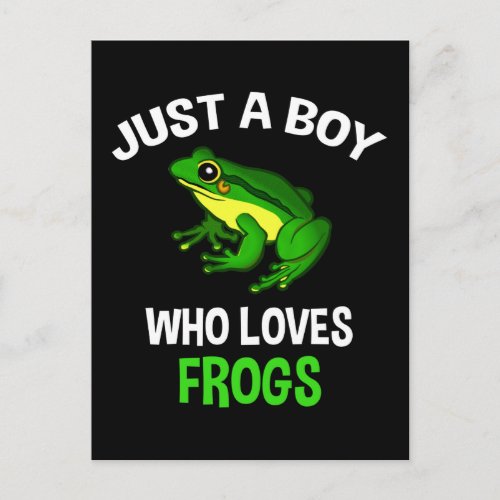 Just A Boy Who Loves Frogs Postcard
