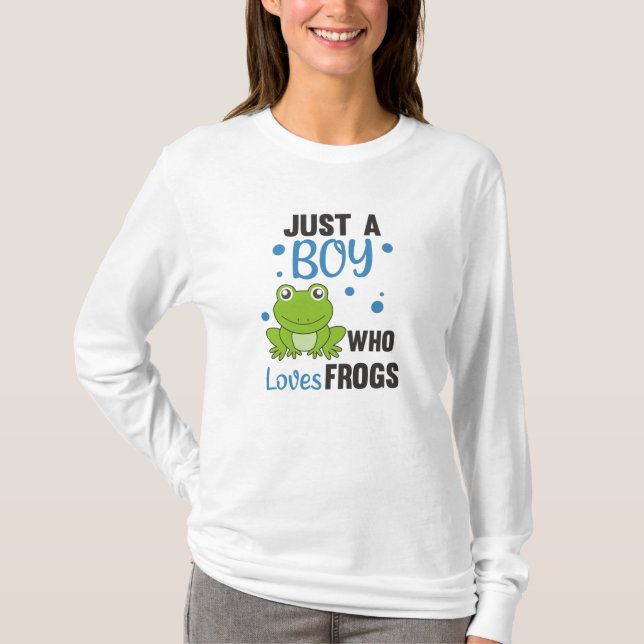 Just A Boy Who Loves Frogs Sweet Frog T-Shirt (Front)