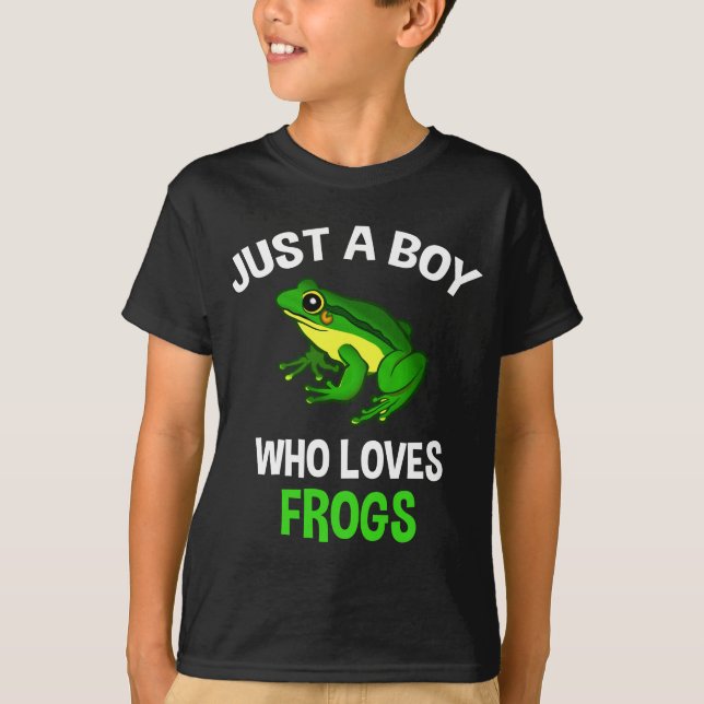 Just A Boy Who Loves Frogs T-Shirt (Front)