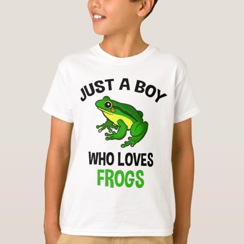 Just A Boy Who Loves Frogs T_Shirt