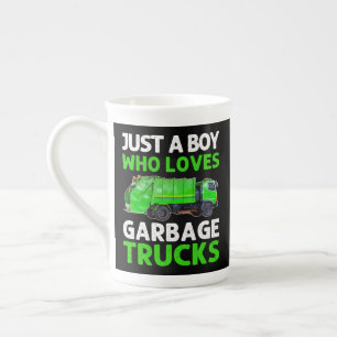 Just A Boy Who Loves Garbage Trucks Bone China Mug