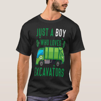 Just A Boy Who Loves Garbage Trucks funny idea 3 T-Shirt