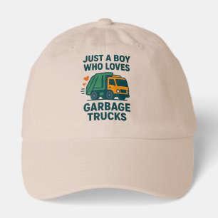Just a Boy Who Loves Garbage Trucks Kids           Hat