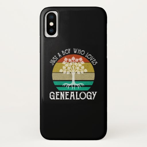 Just A Boy Who Loves Genealogy iPhone X Case