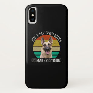 Just A Boy Who Loves German Shepherds iPhone X Case