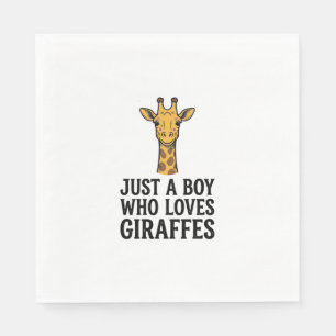 Just a Boy Who Loves Giraffes Cute Giraffe T-Shirt Napkins