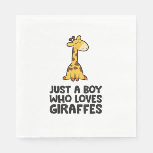 Just a Boy Who Loves Giraffes Napkins