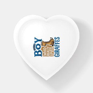 Just A Boy Who Loves Giraffes Vintage Shirt Design Paperweight