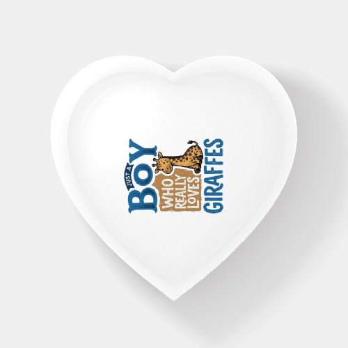 Just A Boy Who Loves Giraffes Vintage Shirt Design Paperweight