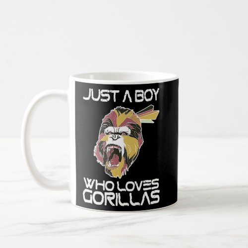 Just A Boy Who Loves Gorillas Largest Primate Gori Coffee Mug