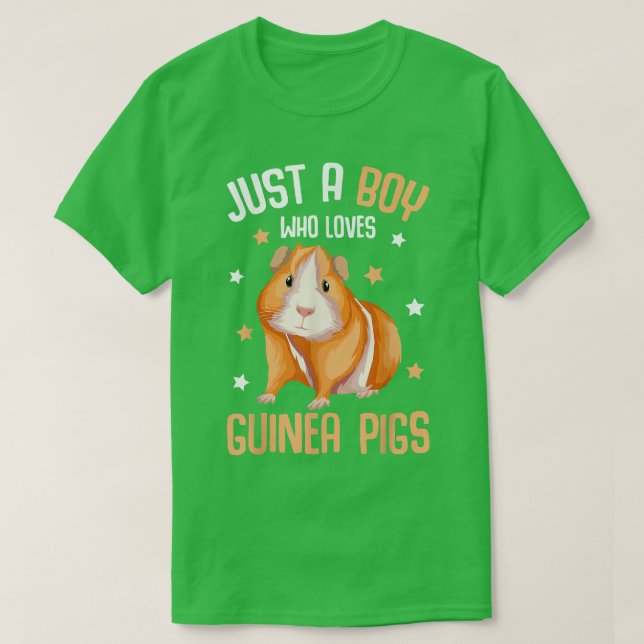 Just a Boy who loves Guinea Pigs Kids Boys Guinea  T-Shirt (Design Front)