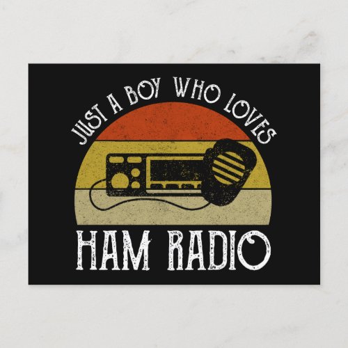 Just A Boy Who Loves Ham Radio Postcard