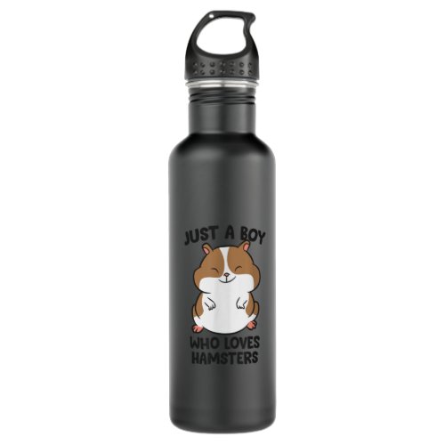Just A Boy Who Loves Hamsters Stainless Steel Water Bottle