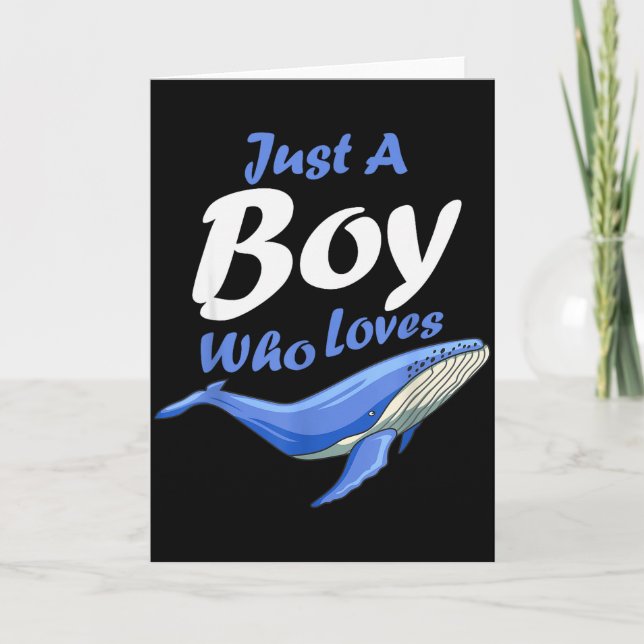 Just A Boy Who Loves Humpback Whales As Valentines Card (Front)