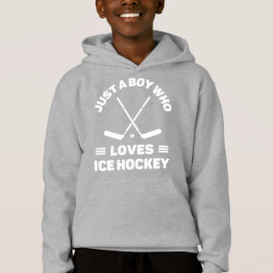 Just a boy who loves ice hockey hoodie