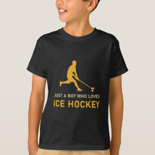 Just A Boy Who Loves Ice Hockey T-Shirt
