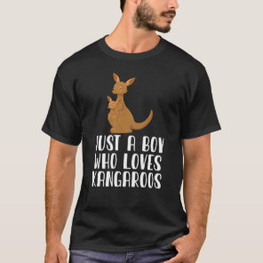 Just A Boy Who Loves Kangaroos  T-Shirt