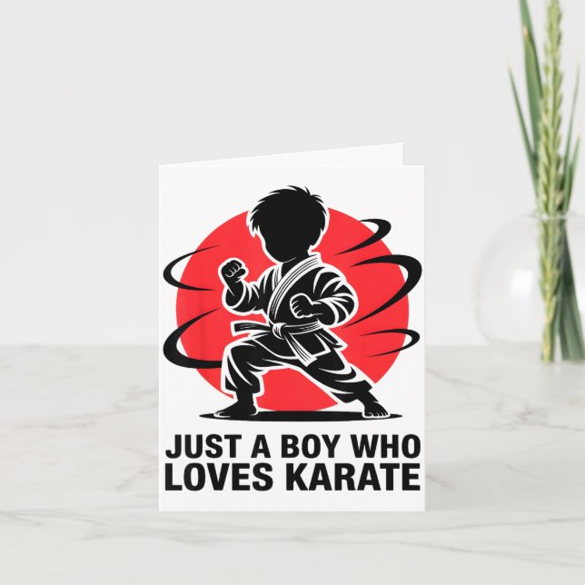 Just A Boy Who Loves Karate Martial Arts Karate Lo Card (Front)