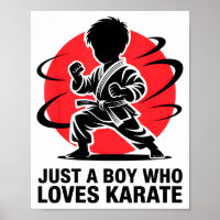 Just A Boy Who Loves Karate Martial Arts Karate Lo