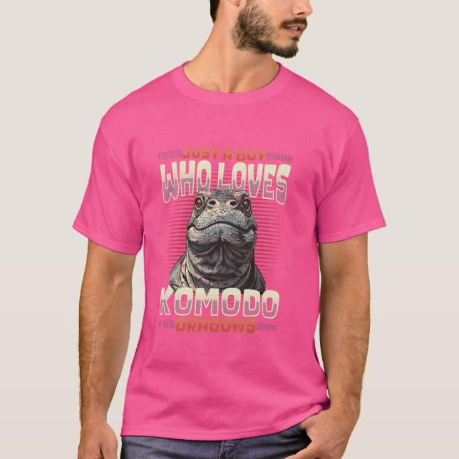 Just A Boy Who Loves Komodo Dragons T-Shirt (Front)