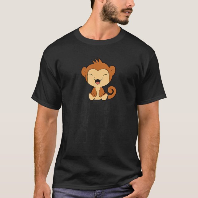 Just A Boy Who Loves Monkeys  Ape Monkey T-Shirt (Front)