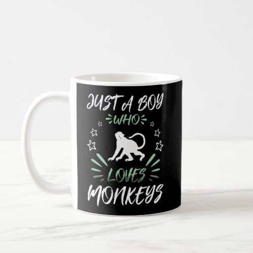Just A Boy Who Loves Monkeys Gift Coffee Mug