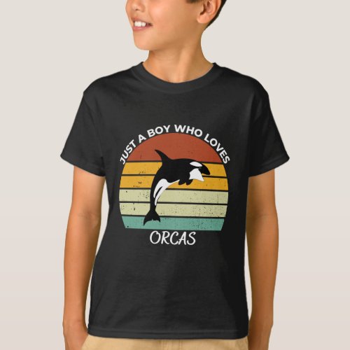 Just a boy who loves orcas T_Shirt