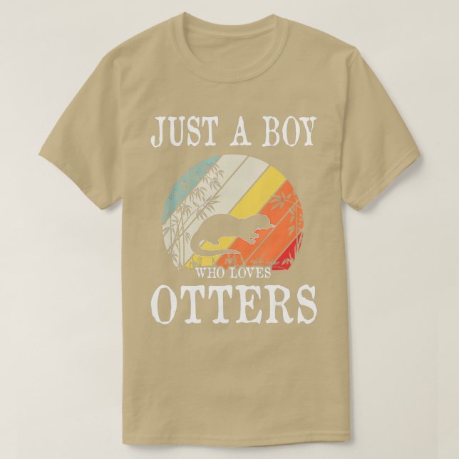 Just A Boy Who Loves Otters  - 5  T-Shirt (Design Front)