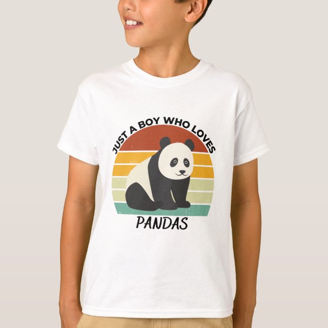 Just a boy who loves pandas T-Shirt (Front)