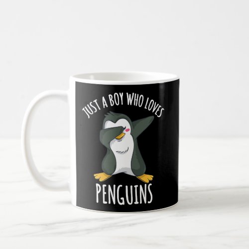 Just A Boy Who Loves Penguins Cute Penguin Dab For Coffee Mug