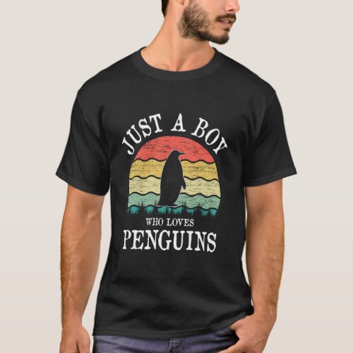 Just A Boy Who Loves Penguins Gift T_Shirt