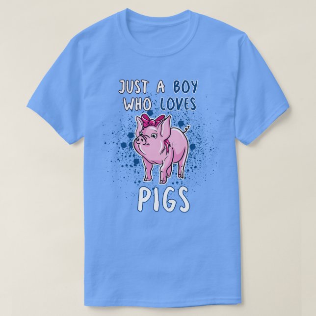Just A Boy Who Loves Pigs T-Shirt (Design Front)