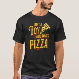 Just A Boy Who Loves Pizza Themed Birthday Party T-Shirt