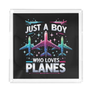 Just A Boy Who Loves Planes Acrylic Tray