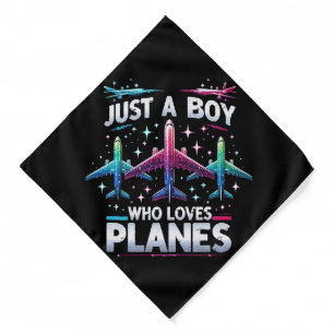 Just A Boy Who Loves Planes Bandana