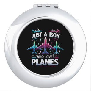 Just A Boy Who Loves Planes Compact Mirror