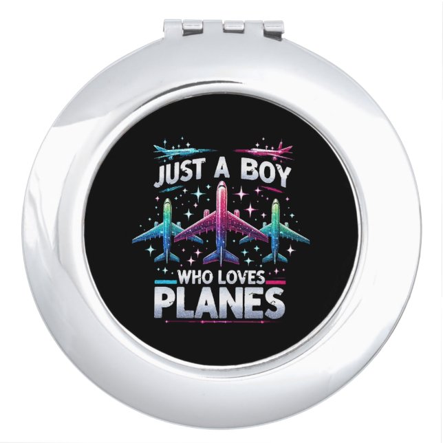 Just A Boy Who Loves Planes Compact Mirror (Front)