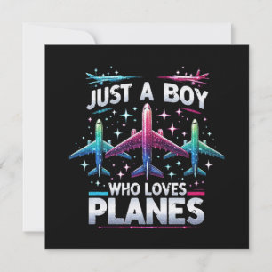 Just A Boy Who Loves Planes Invitation