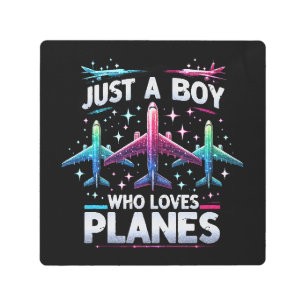 Just A Boy Who Loves Planes Metal Print