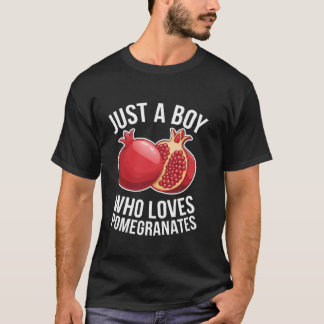 Just A Boy Who Loves Pomegranates Lover Boys Kids T-Shirt