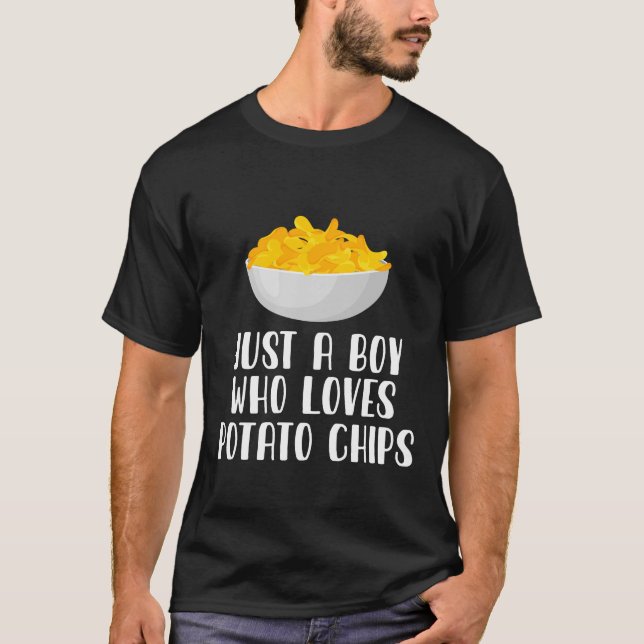 Just A Boy Who Loves Potato Chips T-Shirt (Front)