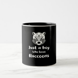 Just a boy who loves raccoon Two-Tone coffee mug