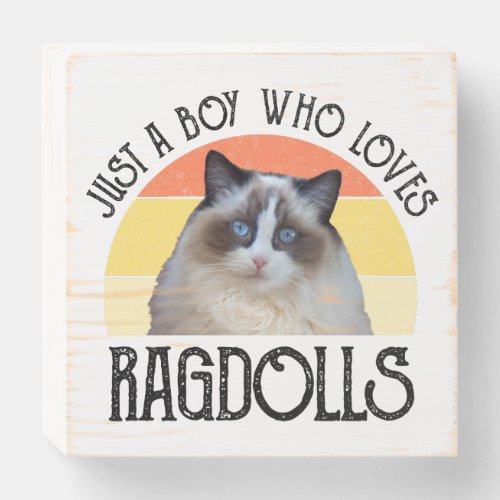 Just A Boy Who Loves Ragdolls Wooden Box Sign