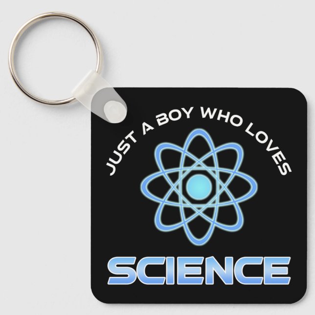Just A Boy Who Loves Science Keychain (Front)
