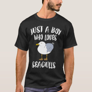 Just A Boy Who Loves Seagulls T-Shirt Bird Lover