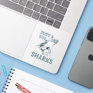 Just a boy who loves Sharks Shark Lover Sticker