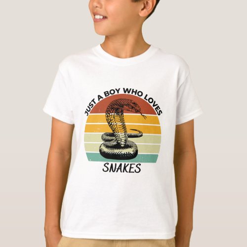 Just a boy who loves snakes T_Shirt