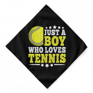 Just A Boy Who Loves Tennis Funny Tennis Lover Bandana